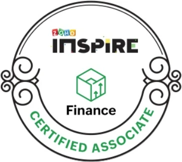 Zoho Finance Certified certification badge
