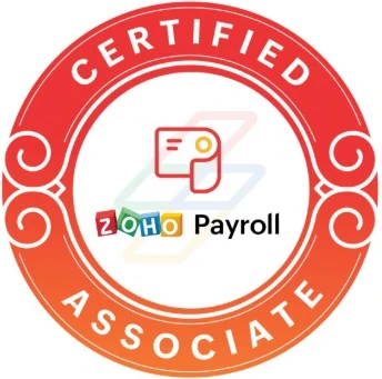 Zoho Payroll Certified certification badge