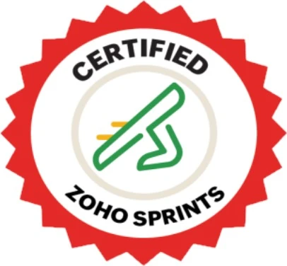 Zoho Sprints Certified certification badge